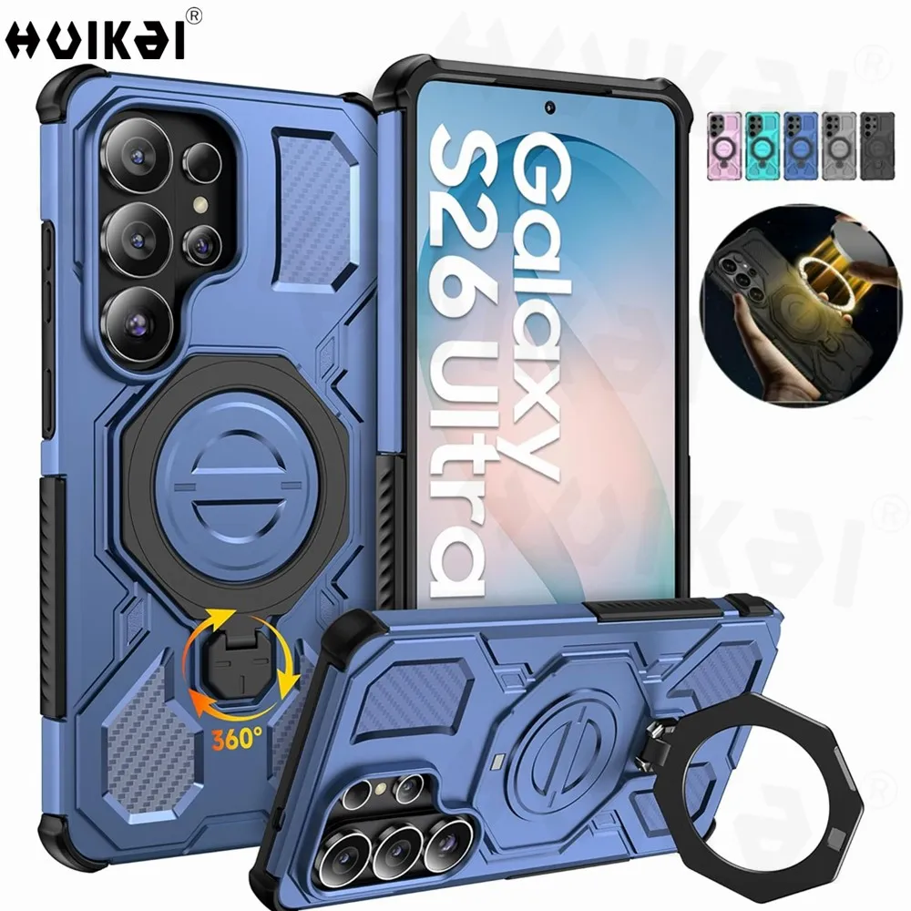 Hülle für Samsung S26 Ultra S26 Plus S25 Ultra S24 MagSafe Ständer Magnetischer Halter Schutz Ständer Kickstand Schutzhüllen