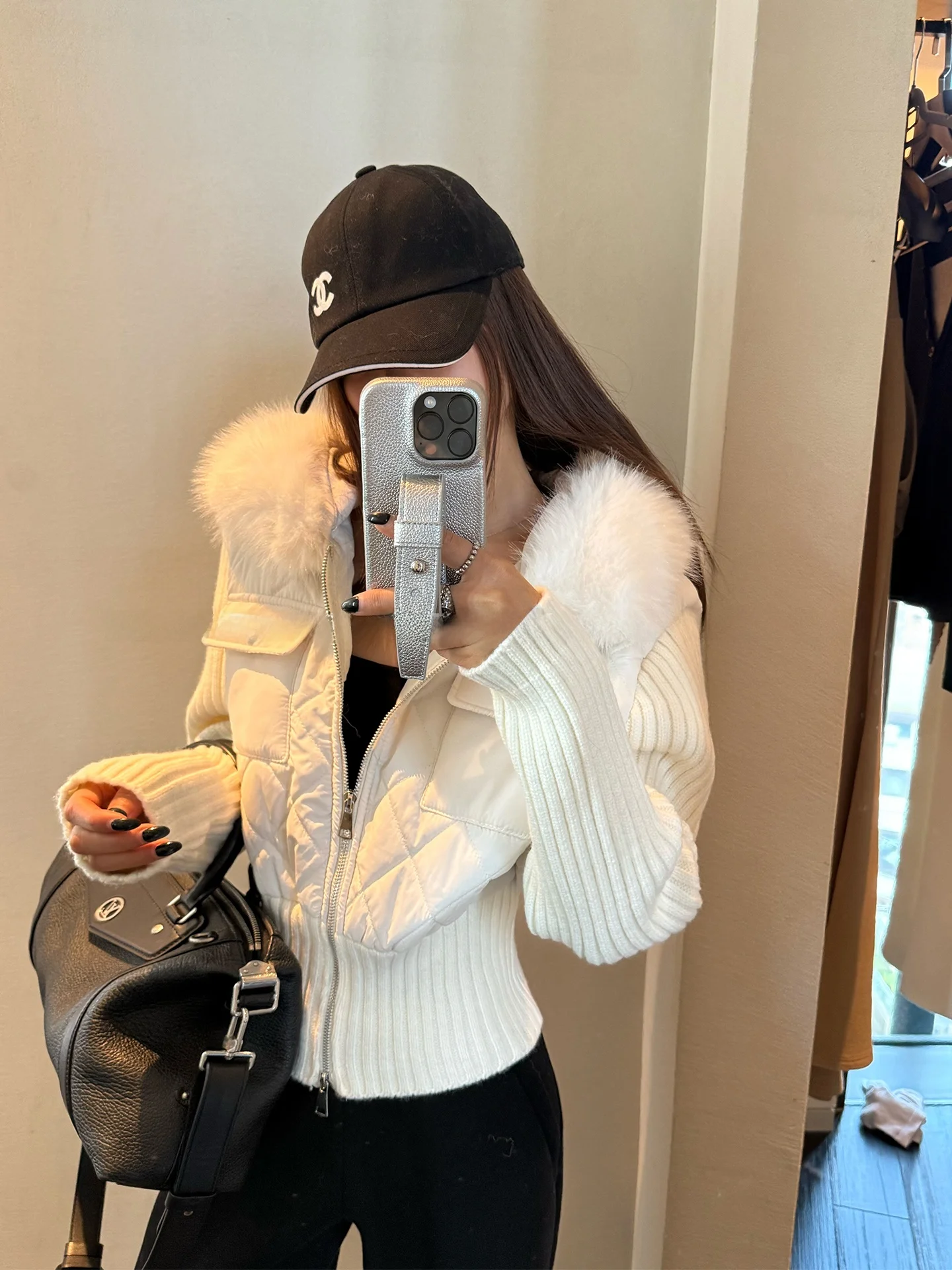 

Утепленная шерстяная куртка YOLO OP с капюшоном и вставками, женская, белая, с дизайнерским поясом, осенне-зимнее хлопковое пальто укороченной длины на молнии