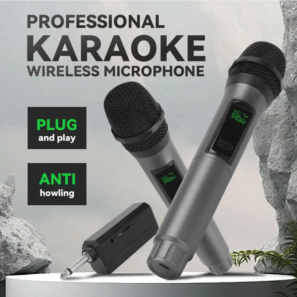 LMBGM W6 Professional Wireless Microphone with Rechargeable 