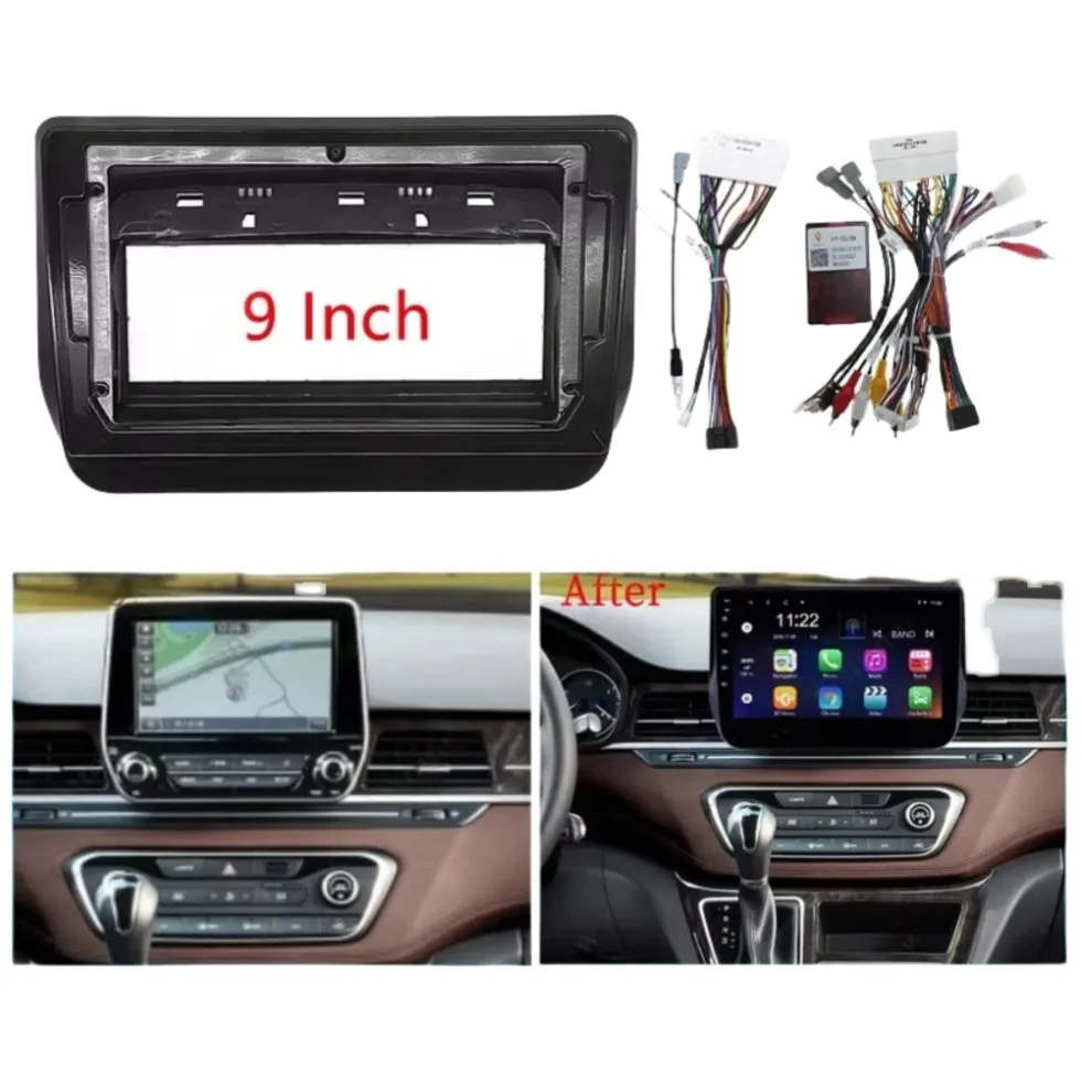 9 Inch Car Frame Fascia Adapter For Toyota Fortuner Hilux Champ Tamaraw 2024 Android Radio Dash Fitting Panel Kit