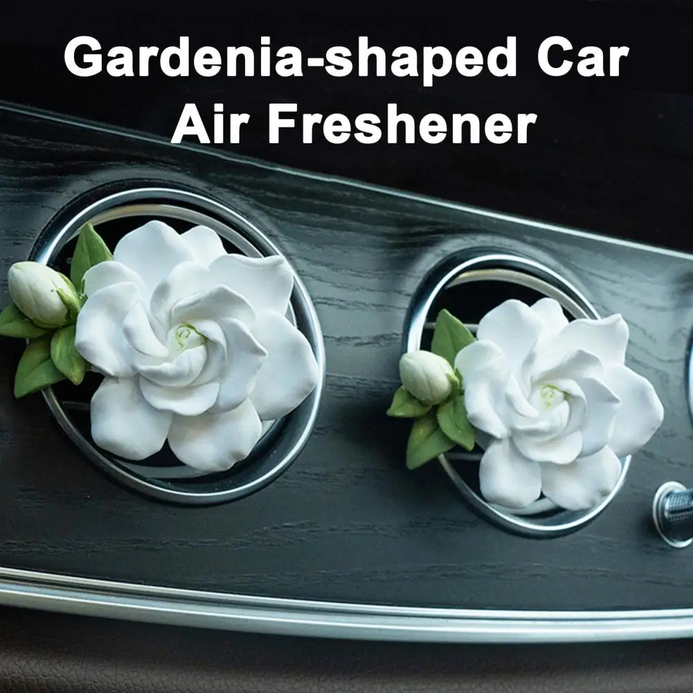 Gardenia Car Aromatherapy Perfume Expansion Incense Stone Car Air Conditioning Outlet Decoration Flower Girl Air Freshener