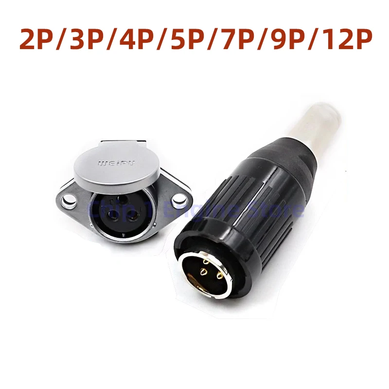 For WEIPU WP20 Connector aviation Plug WP20 TO+Z 2 3 4 5 7 9 12 pin industrial waterproof connector for male and female IP44