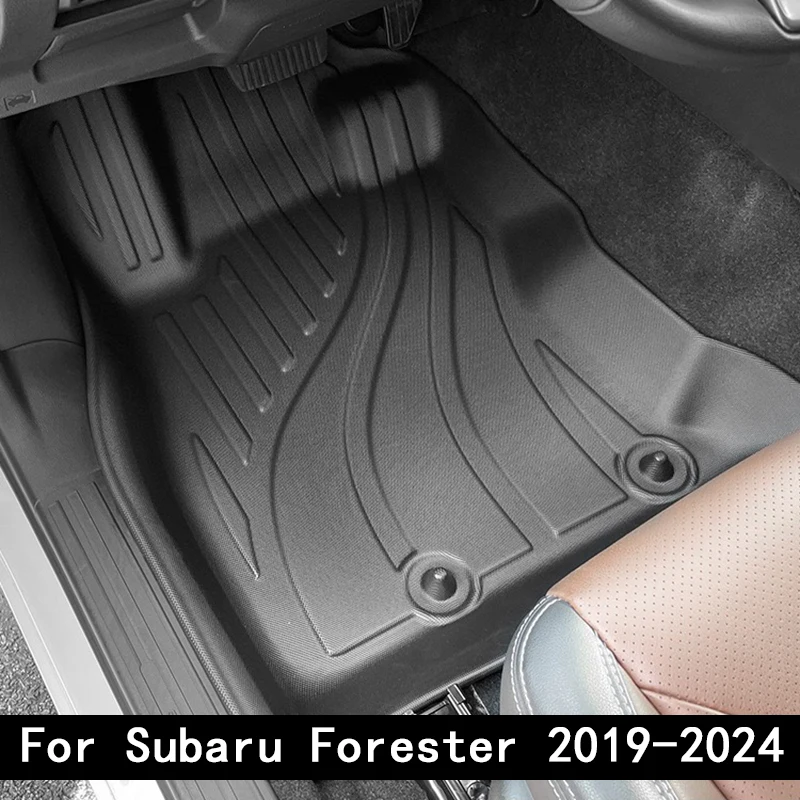 

TPE 3D Car Floor Mats for Subaru Forester 2019-2024 Fuel Cargo Liner Trunk Pad Waterproof All Weather Black Left Rudder