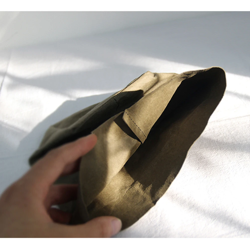 

Kraft Paper Storage Bags Washable Flower Pot Cover Decorative Container Laundry Stationery Food Storage Solution