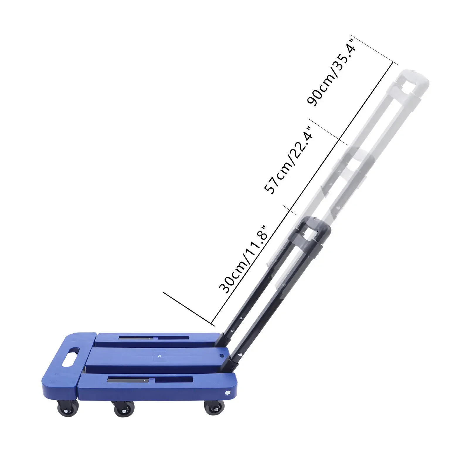 عربة دوللي قابلة للطي بوزن 220 رطل - شاحنة دفع يدوية محمولة قابلة للطي