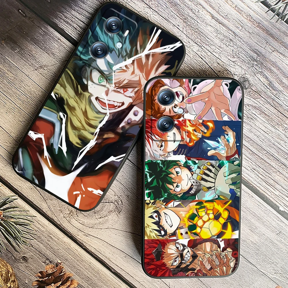 M-Mijn Held A-Academia Anime Cool Voor Oppo Vondst X 6X5X3 A 54S A5 A94 A94 A16 A 53S A57 A74 A72 A98 A78 A96 A9 5G Zwart Tpu Telefoonhoesje