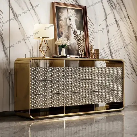 Organizers Gold Living Room Cabinets Beauty Modern Bedroom Drawers Display Cabniet Space Saving Szafki Do Salonu Furniture Home