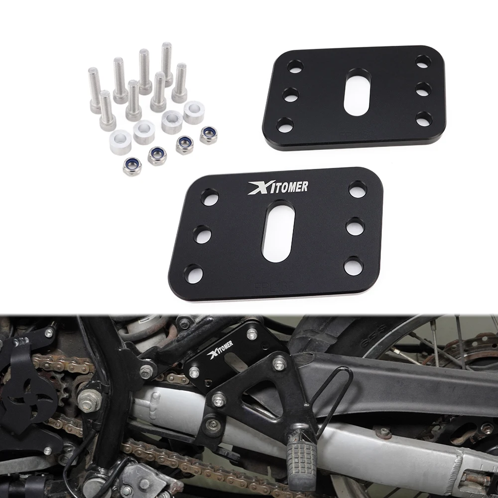 

Мотоцикл для Kawasaki KLR650 KLR 650 2008-2018, подножки для пассажиров, комплект опускающихся кронштейнов, задние подножки, алюминий