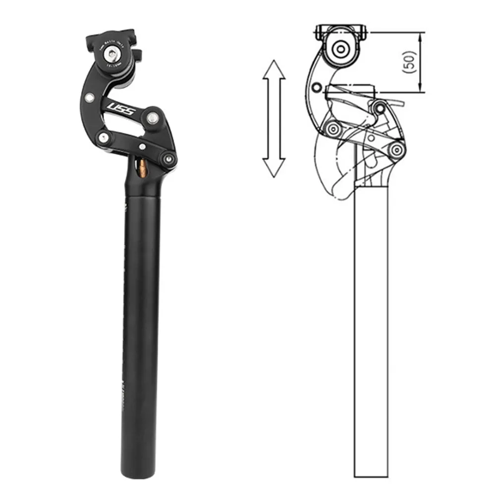 

Brand New High Quality Seatpost Seat Post Mountain Bike Shock Absorber Post Suspension Aluminum Alloy Bicycle Seatpost