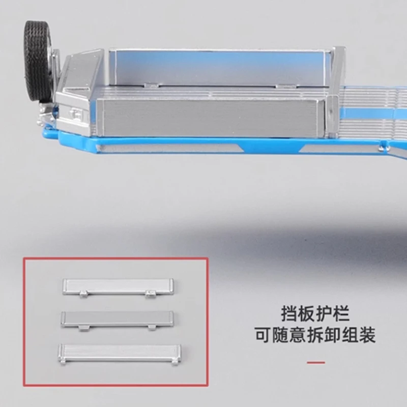 

Perka 1:64 Scale Flatbed Container Truck Alloy Simulation Car Model Static Collection Decorated Holiday Toy Souvenir Gift