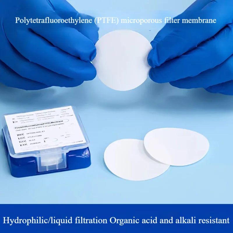 

50 pieces/box strong acid and alkali resistant hydrophilic PTFE filter membrane microporous organic filter membrane