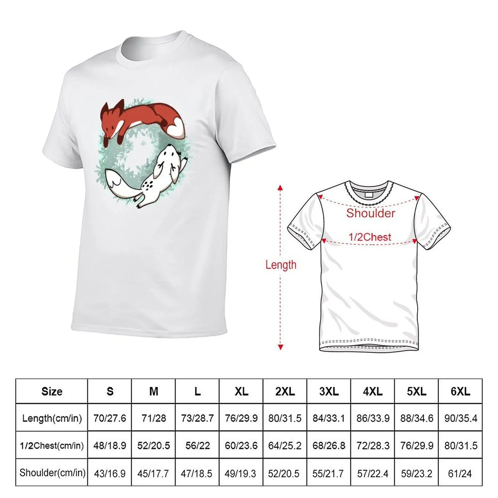 Foxes play T-Shirt black cotton t-shirt plain for man package t shirts for man graphic funny t shirts designer T-shirt