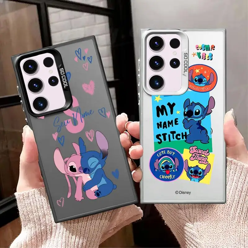 phone case for Samsung Galaxy s23 fe s20 s21 s24 ultra 20 s22 plus s24fe fundas hard shell couvres Disney Stitch Angie Cool Art