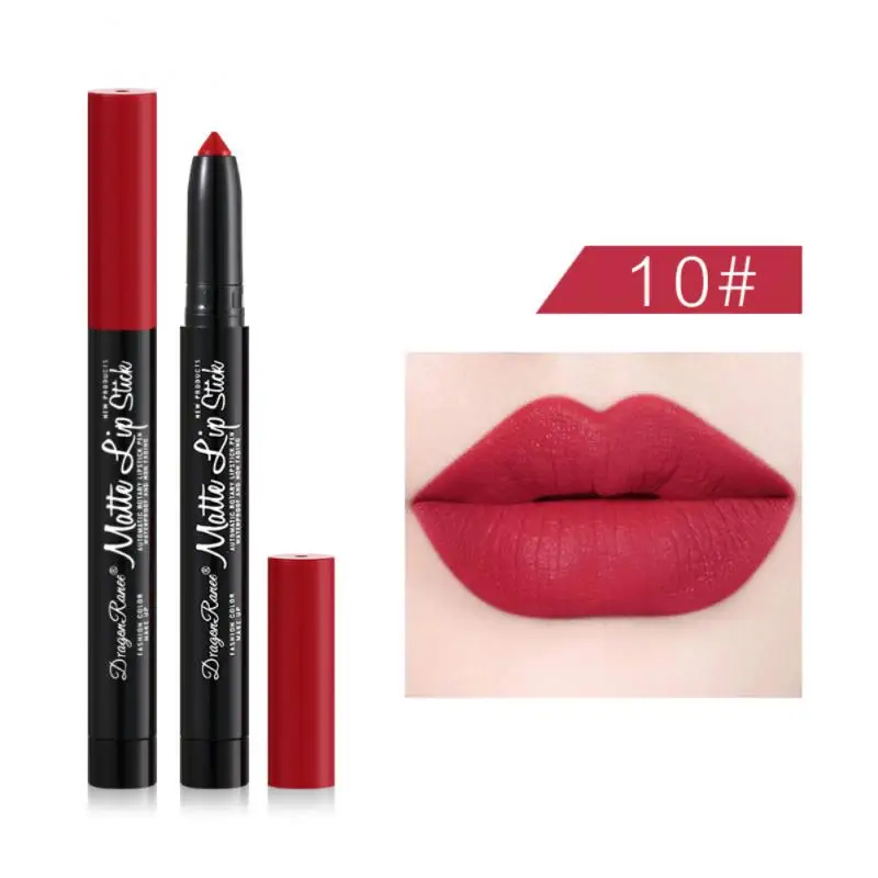 Lip Liner Pen Lip Contour Lipstick 12 Colors Lipliner Lipstick Cosmetics Lipstick Pencil Waterproof Lips Makeup Non-stick Cup