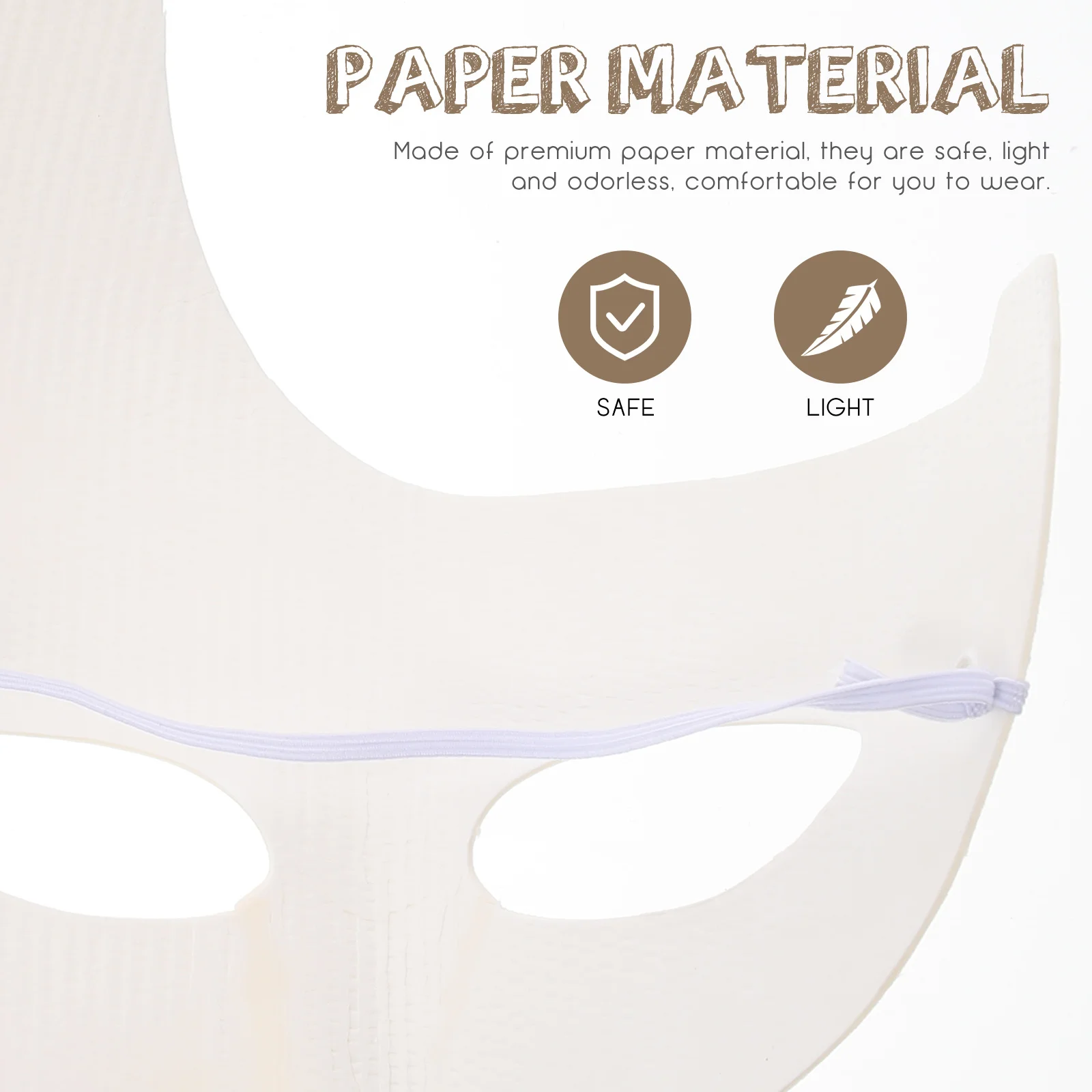 

12pcs Diy White Paper Half Face Hand-Drawn Masquerade Masks For Kids Adults Painting Craft Party Pulp Paintable Face Masks Blank