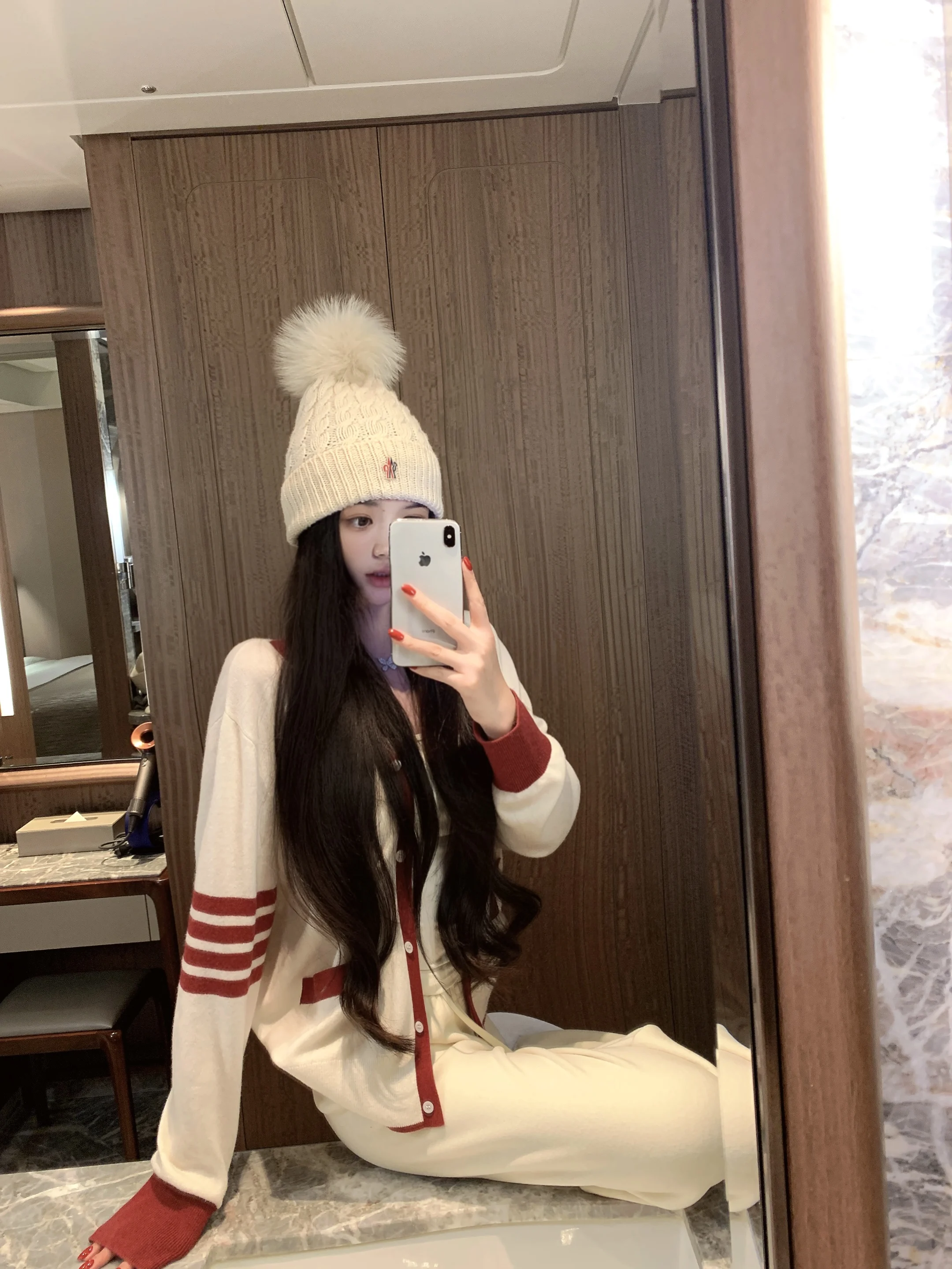 

Теплые брюки Poet Wong Winter Warmth, двусторонние, из смесовой шерсти, повседневные, прямые, с высокой талией, женские термобрюки...