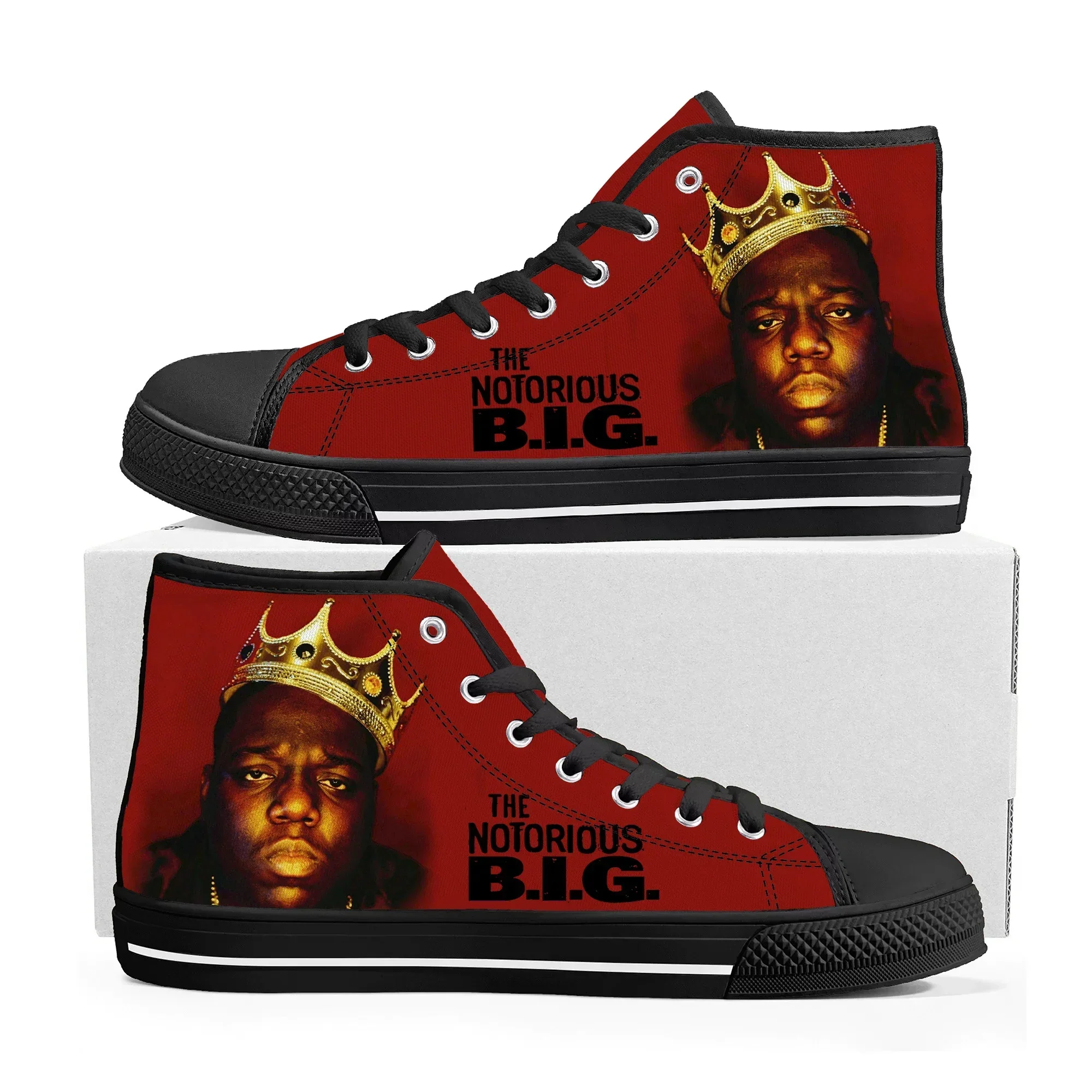 The Notorious Big High Top Sneakers Mens Womens High Quality Biggie Smalls Canvas Sneaker Casual Shoe Customize Shoes