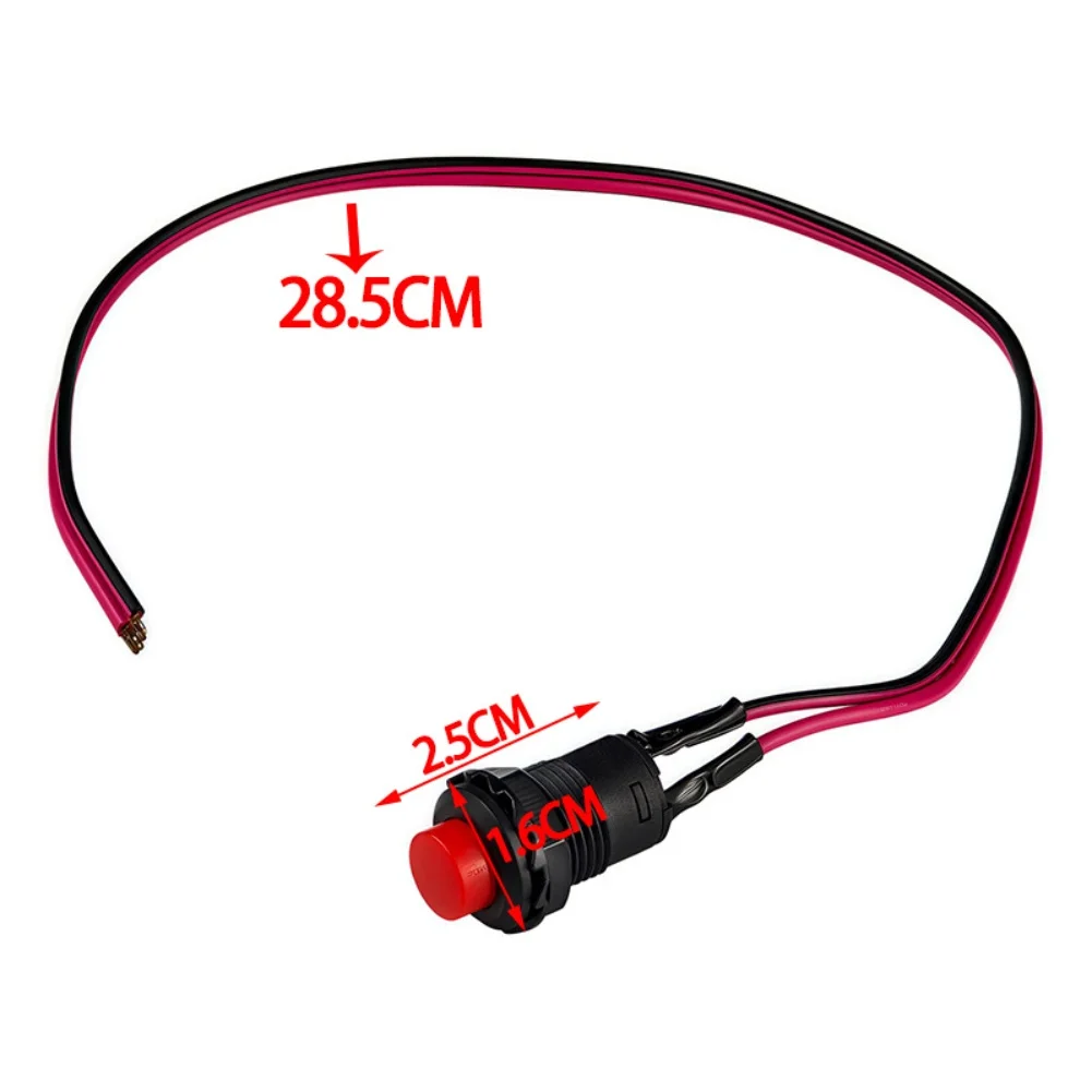 1/2Pcs Car-Horn Button Switch Modified Small Push Button For Interior Trim ABS 12V Direct Replacement Black