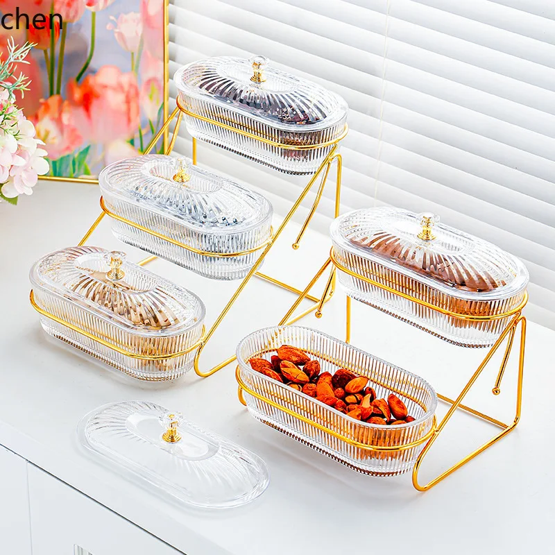 ZML multi-layer dry fruit tray, fruit basket, snack tray, household fruit  candy snack tray with tray for living room