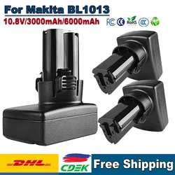 Battery For Makita BL1013 10.8V 6.0Ah Rechargeable Battery BL1014 BL 1013 BL 1014 Replacement Li-ion Power Tool Battery