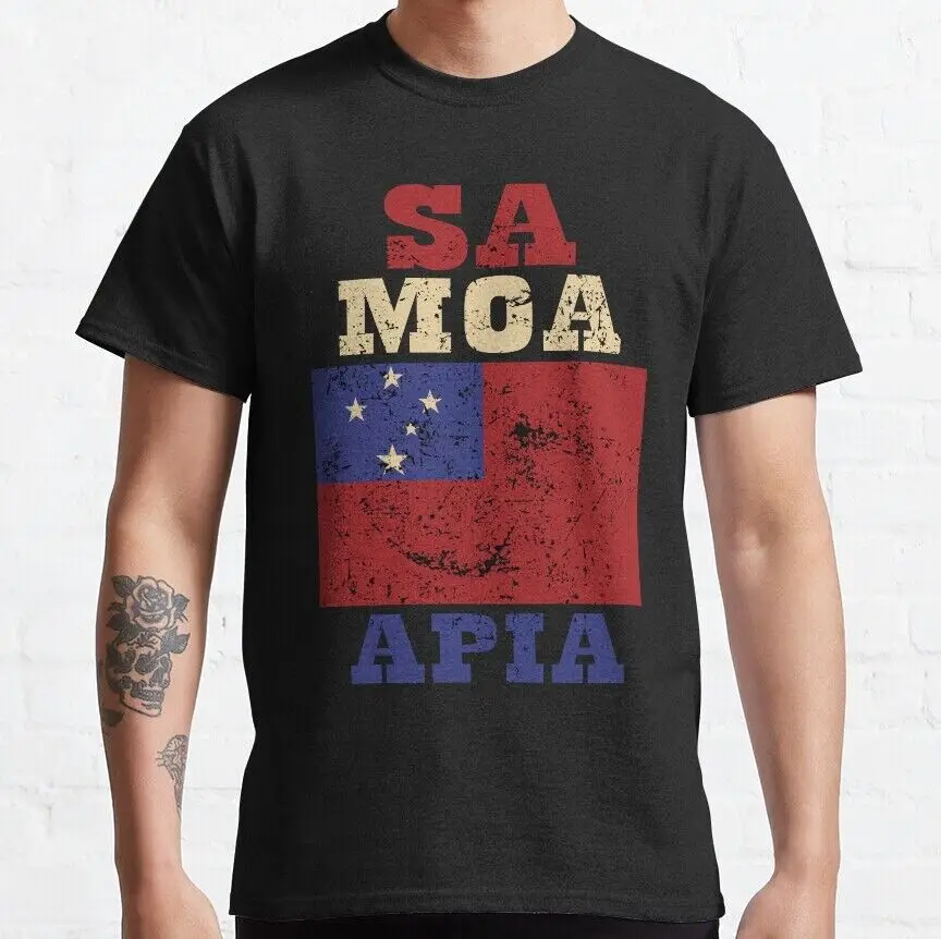 Samoa Flag Classic    Anime Graphic T-shirts unisex Short Sleeve Tees Vintage High Quality 100%Cotton