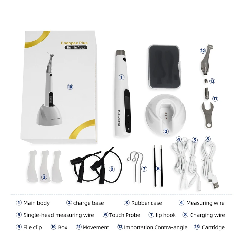 Tandheelkundige Endo-motor met ingebouwde apexlocator 2-in-1 roterende endodontische motor 16:1 contra-hoek wortelkanaalbehandeling tandartsinstrumenten