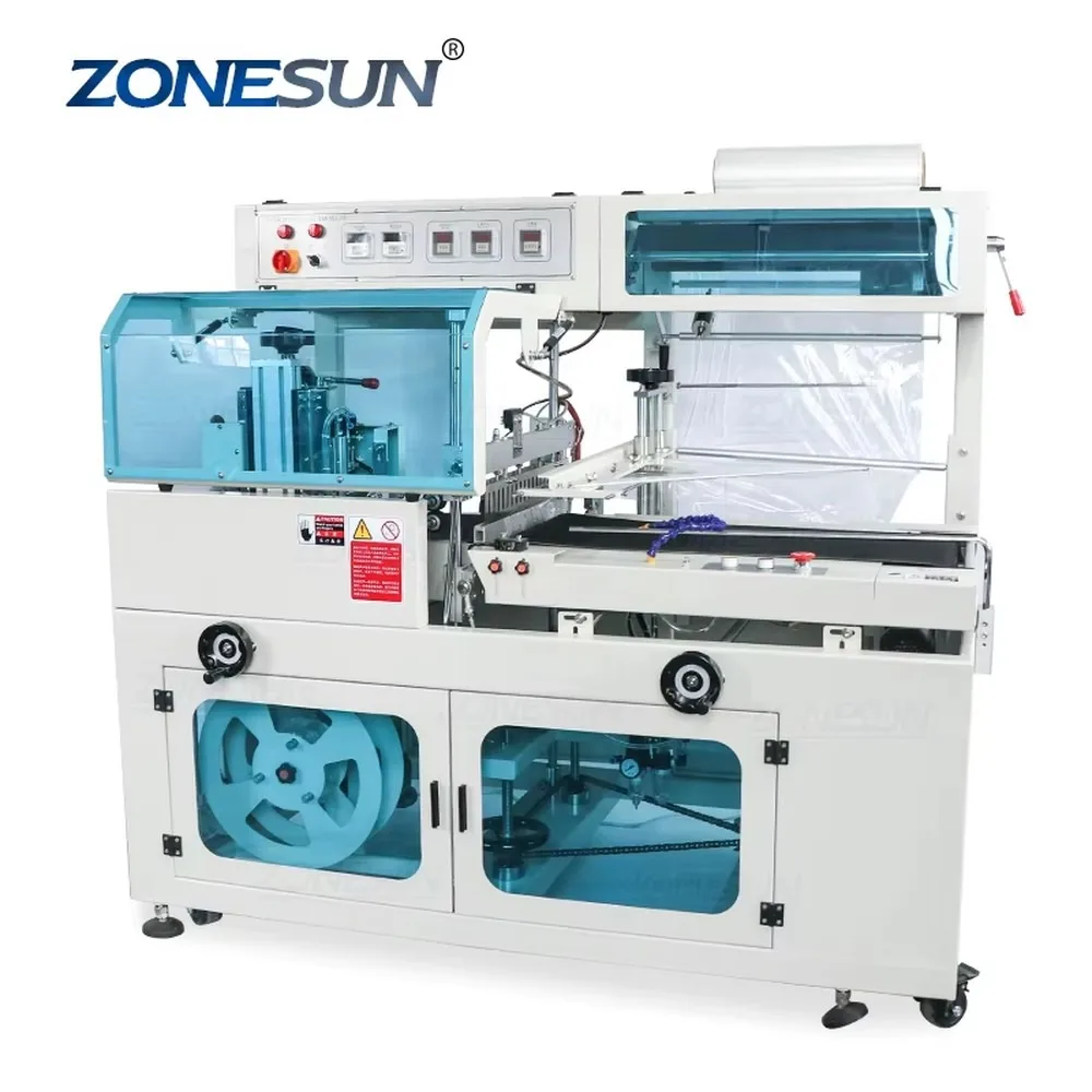 ZONESUN ZS-BF450 Automatic Side Sealing Shrink Film Wrapping Packaging Machine for Cosmetics Book Food Drink Software