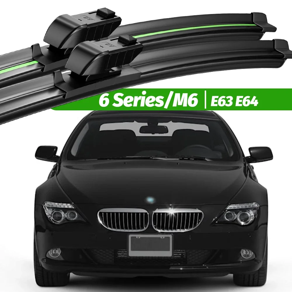 

For BMW 6 Series M6 E63 E64 2003-2010 2pcs Front Windshield Wiper Blades 2004 2005 2006 2008 2009 Windscreen Window Accessories