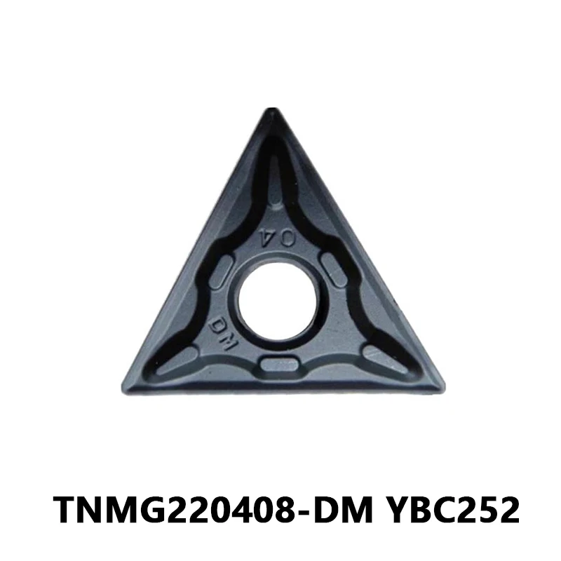 TNMG220408 TNMG Lathe Tool External Turning Tool Cutting Machining TNMG220408-DM YBC252 CNC Carbide Inserts for Steel Parts