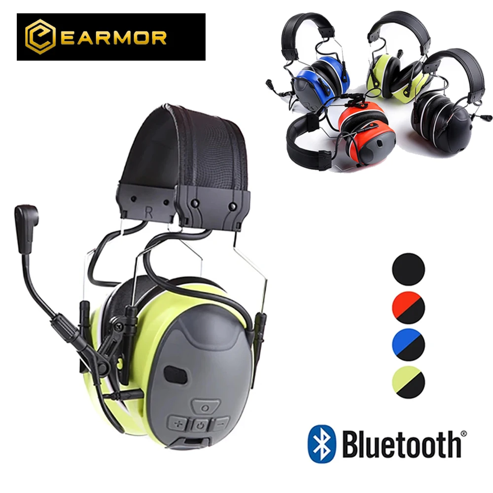 EARMOR C51 headset komunikasi, headset luar ruangan pickup suara dan pengurang kebisingan Bluetooth/pengurang kebisingan industri NRR26dB