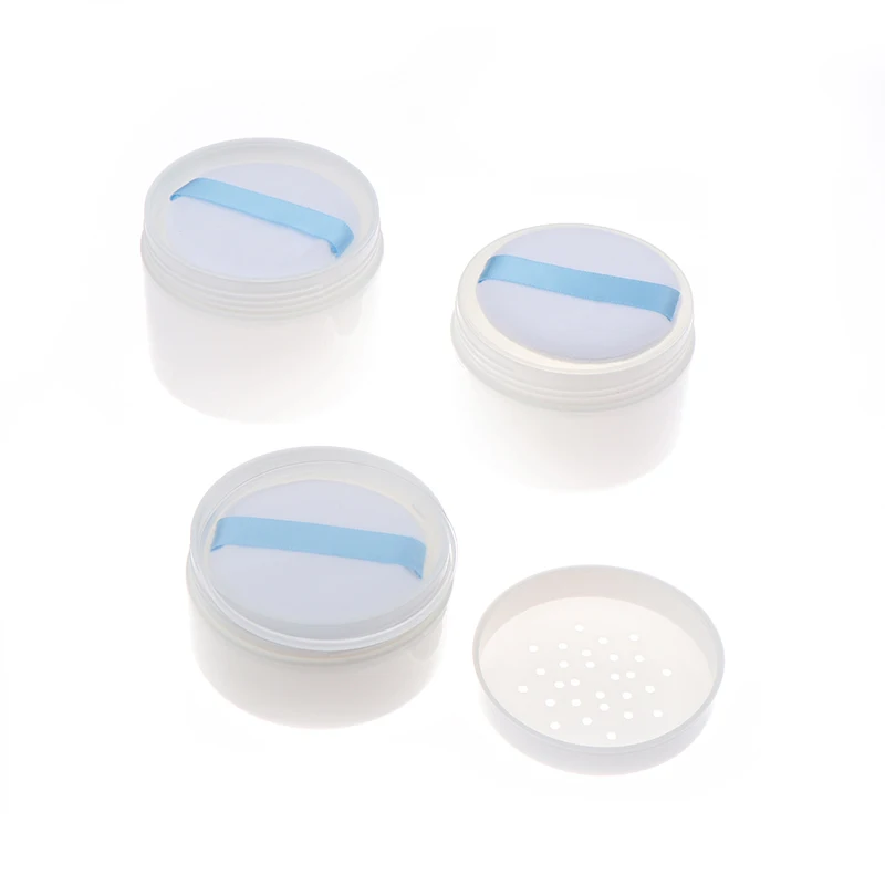 NEW 200/250/300g Loose Powder Case Loose Powder Setting Powder Honey Powder Dispenser Toner Empty Case With Puff Sifter Lid