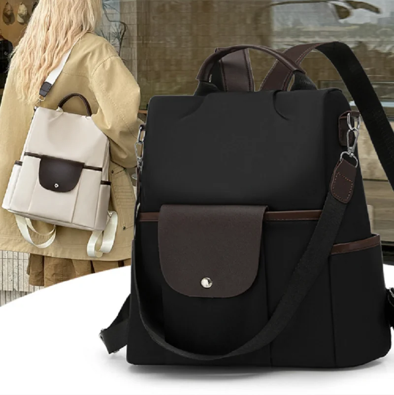 New Fashion Korean Large Capacity Anti Theft Travel Backpacks Women's Casual Waterproof Nylon Shoulder Bags Laptop School Bag