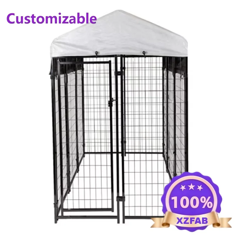 Factory Direct 2026 Outdoor Dog Kennel Heavy Duty Dog Cage Pet House Galvanized Steel Fence Dog Playpen Puppy Exercise