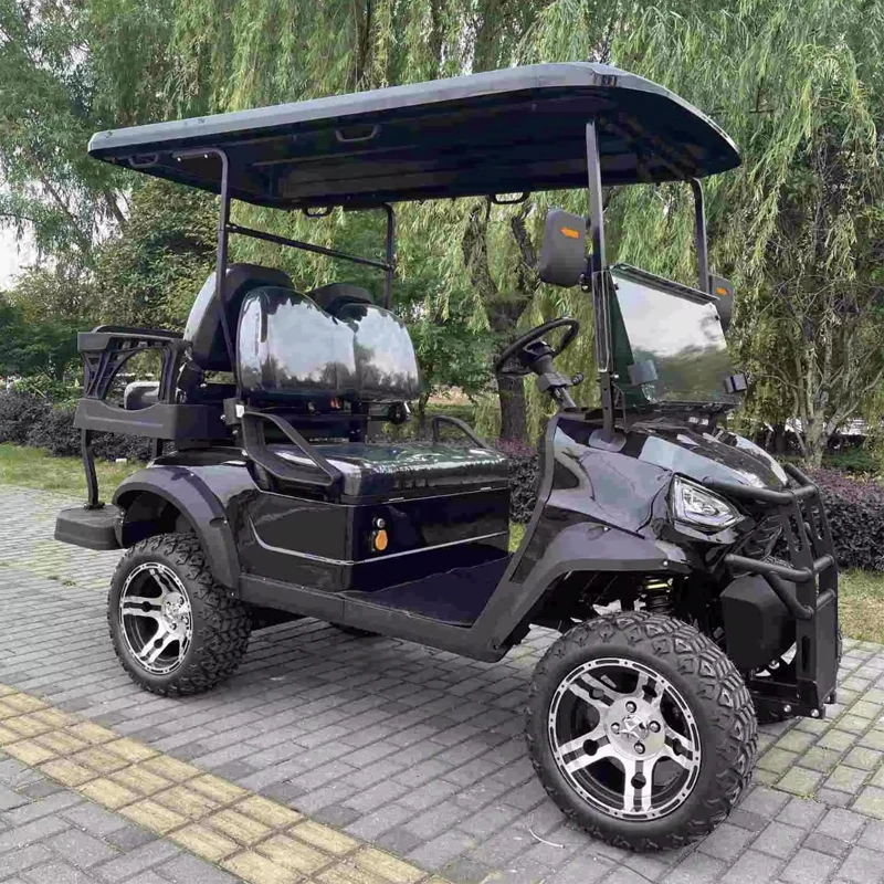 CE Certification 48V 72V Lithium Battery Lifted Kit Golf Carts Off Road Tires Solar Panels 4 Seater Electric Golf Cart