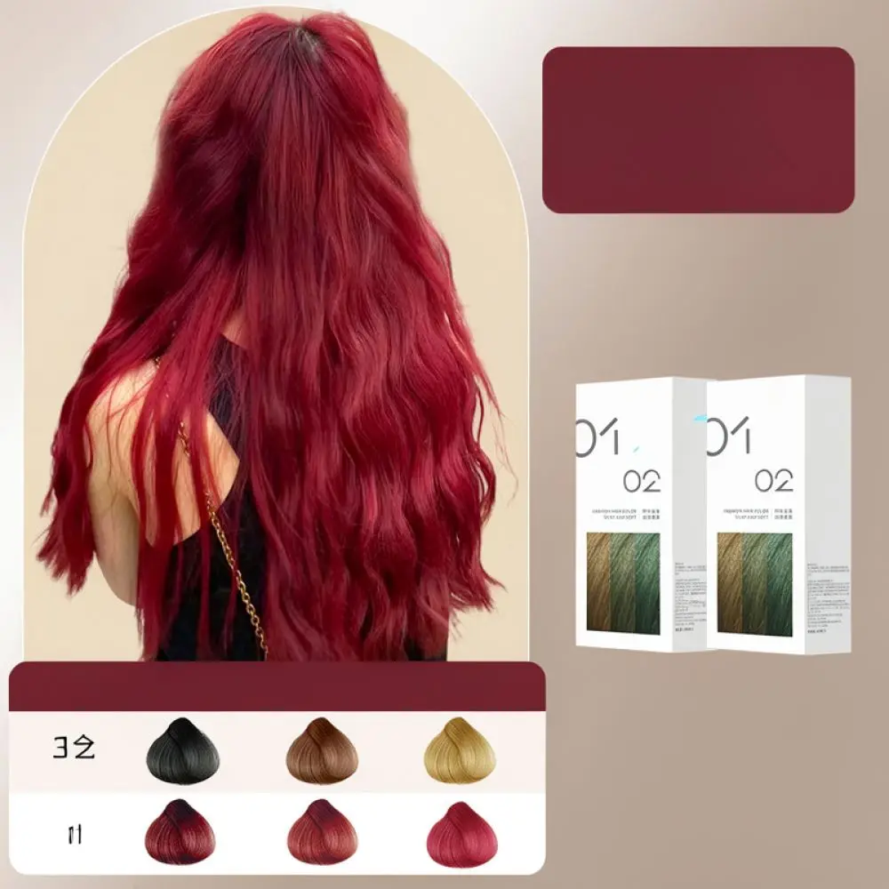 Hazelnut Ash Brown Hair Dye Natural Tea Gray Tone Easy Coloring Gentle Formula DIY Home Salon Supplies Hair Color Kit