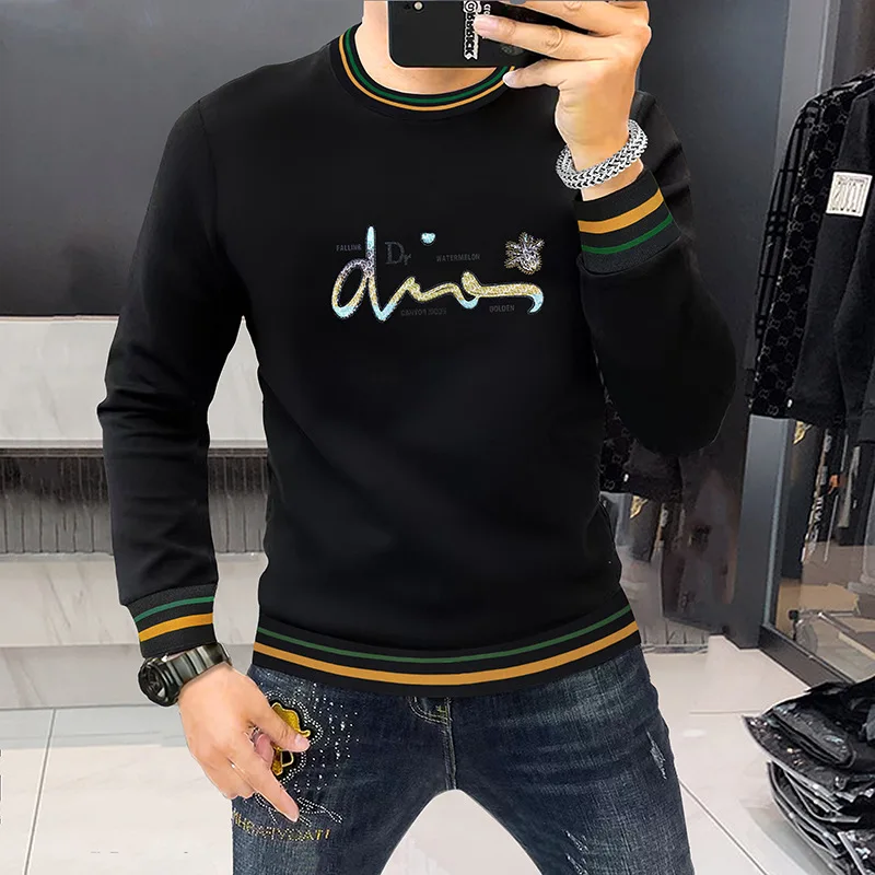 

Мужское худи Ele с длинным рукавом, круглым вырезом, осенне-зимнее, элитный дизайн, роскошное, многофункциональное, трендовое, из смесовой хлопковой ткани