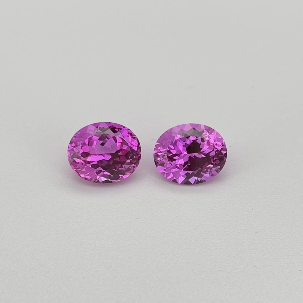 Synethetic Pink Sapphire Gemstone Emerald Pear Oval Cut Corundum Stone for Jewelry