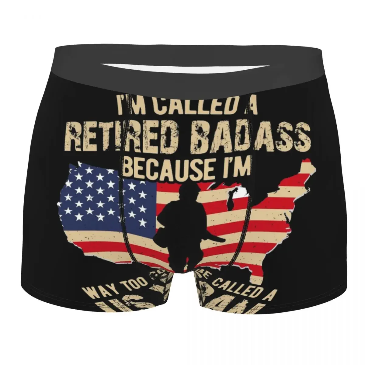 US VETERAN Men Boxer Briefs Highly Breathable Underwear Top Quality Print Shorts Birthday Gifts