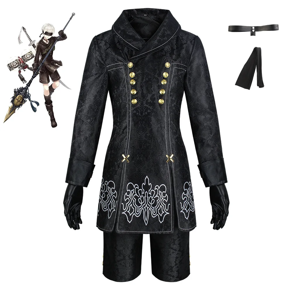 Gothic Black White Dress Full Set Futuristic Sci-Fi Style Stage Performance Cosplay Costume for Party Carnival view 5