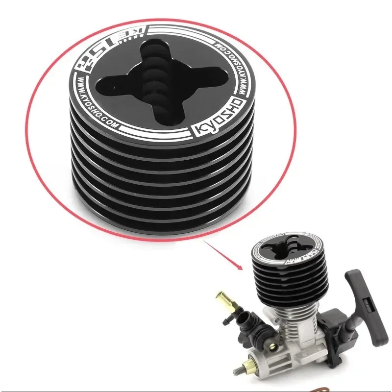 

Kyosho FW06 1/10 RC Car Engine with Radiator – Aluminum, Black, High-Performance Engine for Improved Cooling