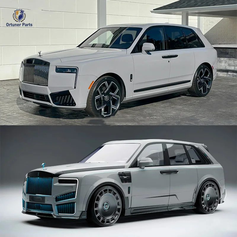 JT Upgrade to 2025 New Forged Carbon Body Kit for Rolls Royce Cullinan Full Dry Carbon M Style Bumper Exhaust Body Kit 2019-2025
