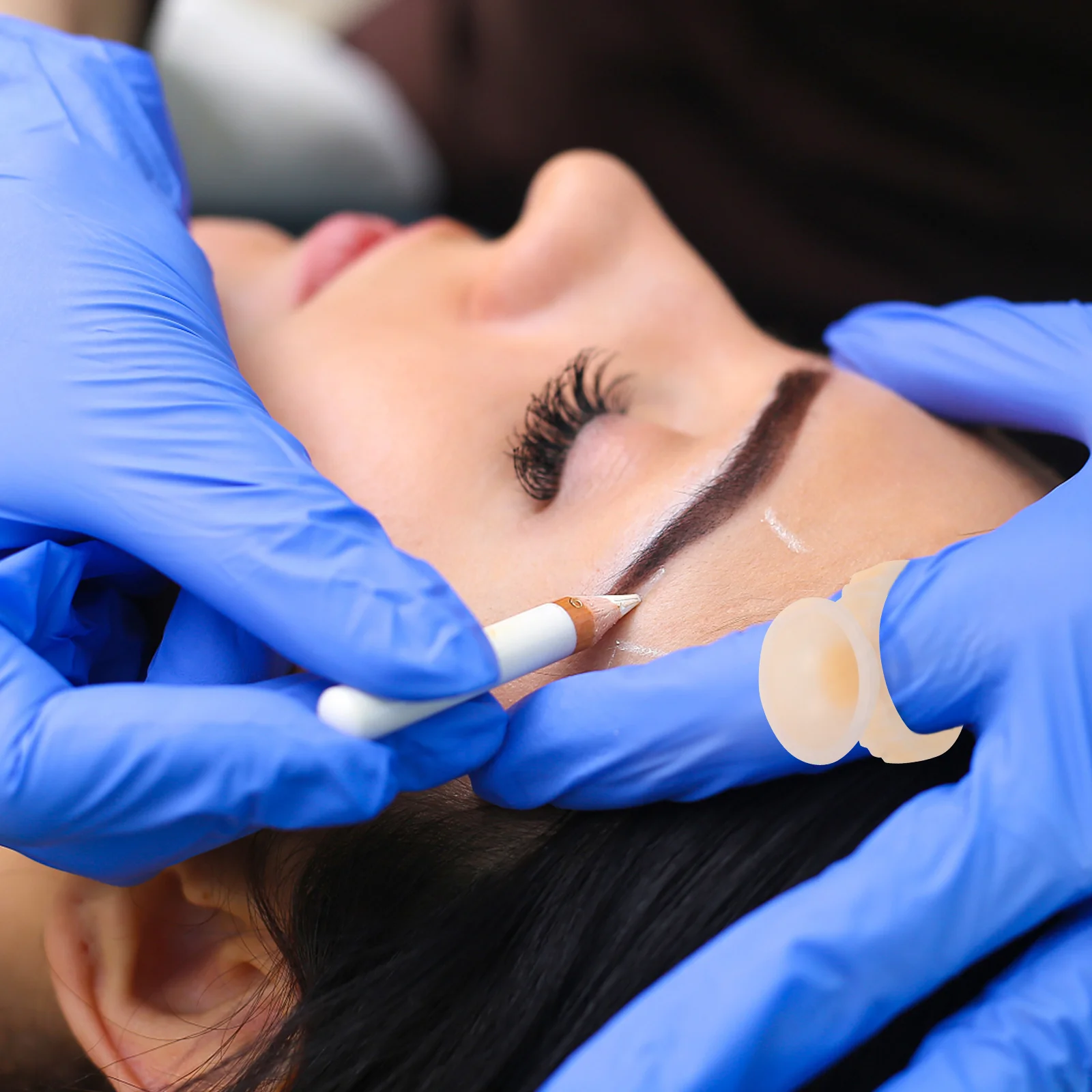 200 قطعة رمش تمديد أصحاب الغراء Microblading الصباغ الكؤوس هدية ل لاش تمديد عاشق الغراء الدائري الصباغ الدائري