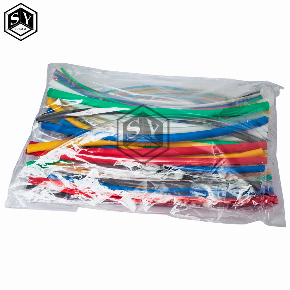 Electric Unit 70pcs Flame Retardant Durable 7 Color Assorted Colors Ratio 2:1 Polyolefin Heat Shrink Tubing Tube Kits