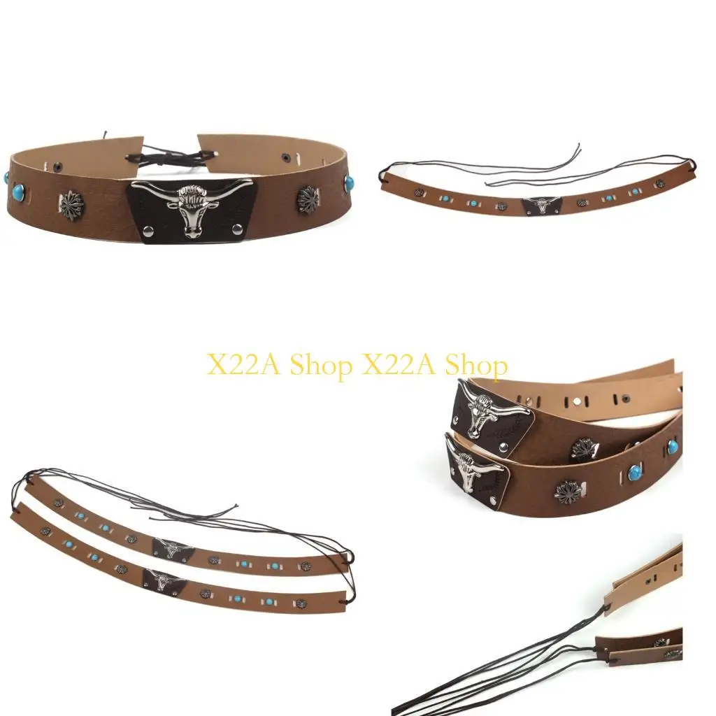 Unique Elegant Western Hat Band Cowboy Hat Belt Easy Adjustable Head Design Hat Strap For Straw and Sun Hat Decoration