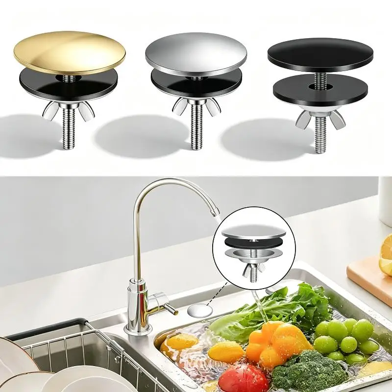 Stainless Steel Kitchen Sink Hole Cover M6 Faucet Hole Plug Rustproof Durable for Home Kitchen Sink Hole Sealing Accessory