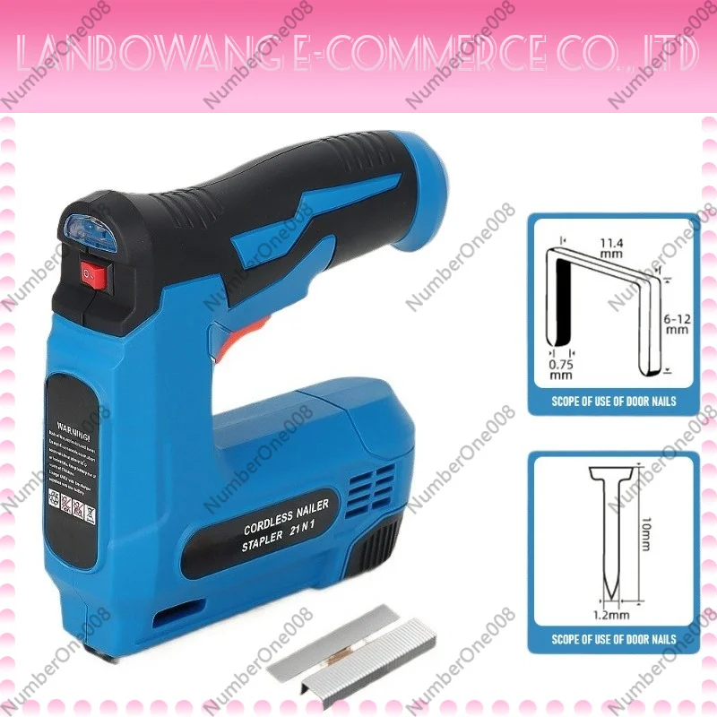 Rechargeable Cordless Electric Brad Nailer Portable Lithium Battery Power Nail Gun For Woodworking Home Decoration