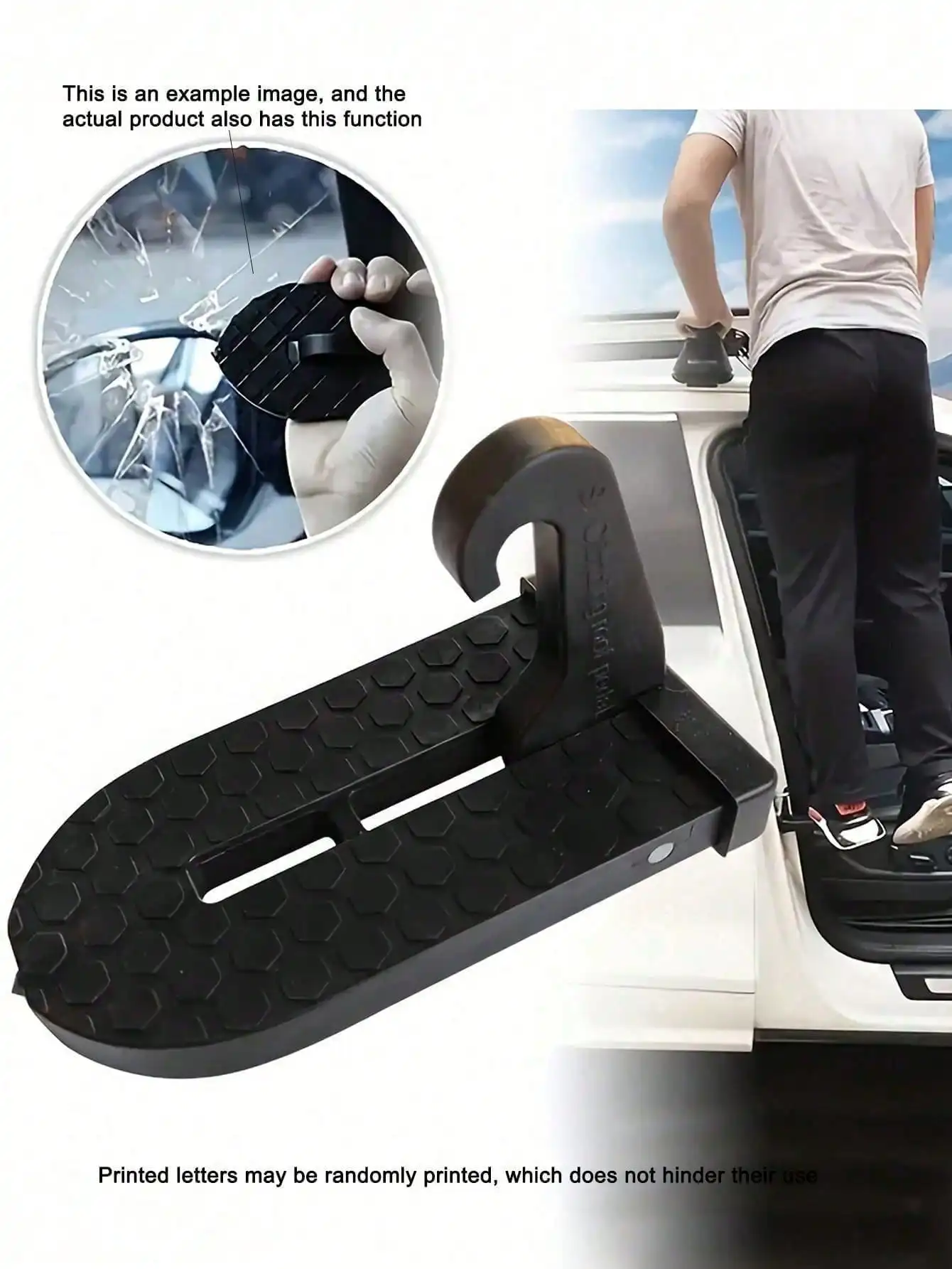 1Pc Multifunctional Outdoor Car Door Latch Step, Foldable Climbing Pedal For Car Roof, Off-Road Roof Access Pedal