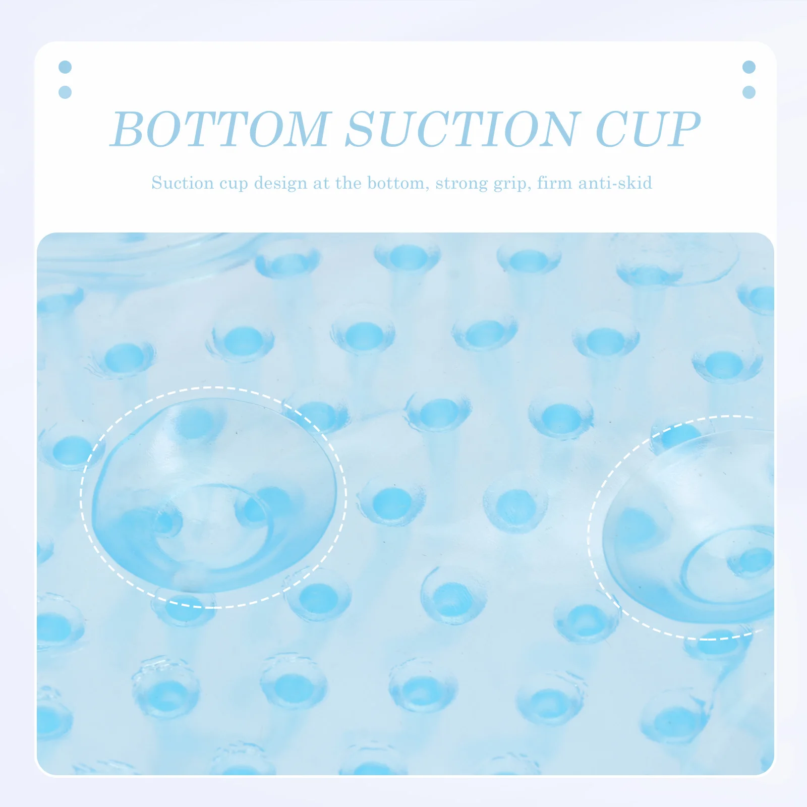 

Comfortable Odorless Massage Floor Mat AntiSlip Design For Bathtubs And Showers Blue