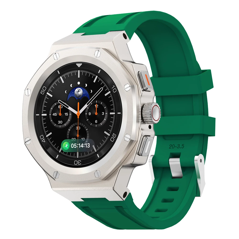 Luxus-Modifikations-Set für Samsung Galaxy Watch 9 8 40 44mm/8 Classic 46mm Silikonarmband+Metallgehäuse für Galaxy 8/8 Classic – Detail 31