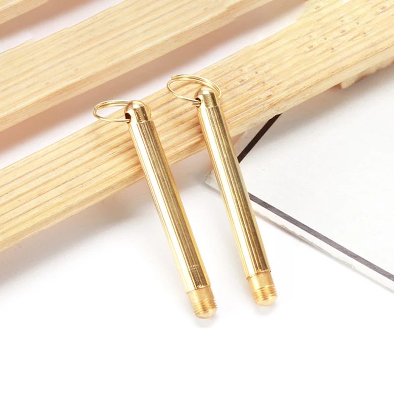 

10pcs Metal Mini Cigarette Holder Spoon Concealed Cigarette Holder Spoon Golden Spiral Ribbon Keychain Cigarette Accessory Set